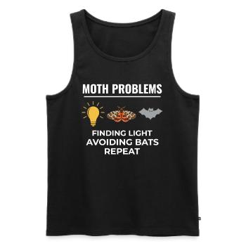 Motte nachtaktives Tier Insektensammler Entomologie - Männer Premium Bio Tank Top - Schwarz - Vorne - AI Model Male 178 light (178cm)