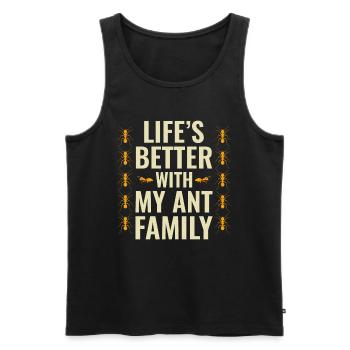 Ant Keeper Ant Lover Entomologist Insect Collector - Men's Premium Organic Tank Top - black - Front - AI Model Male 178 light (178cm)