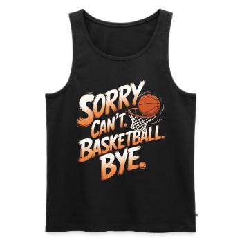 basket-ball rétro vintage joueur de basket-ball disant - Débardeur bio Premium Homme - noir - Devant - AI Model Male 178 light (178cm)