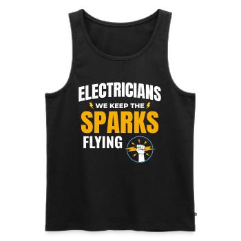 Electrician Humor Electrical Technician Engineer - Men's Premium Organic Tank Top - black - Front - AI Model Male 178 light (178cm)