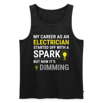 Electrician Humor Electrical Technician Engineer - Men's Premium Organic Tank Top - black - Front - AI Model Male 178 light (178cm)