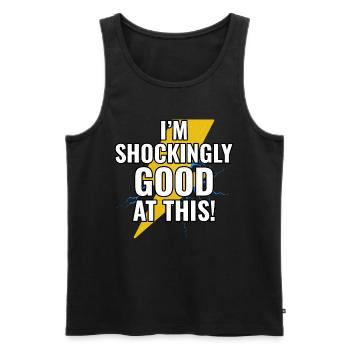Electrician Humor Electrical Technician Engineer - Men's Premium Organic Tank Top - black - Front - AI Model Male 178 light (178cm)