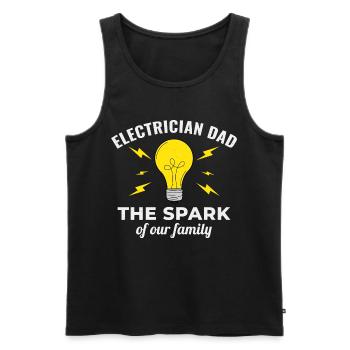 Electrician Dad Electrical Technician Engineer - Men's Premium Organic Tank Top - black - Front - Michal (187cm)