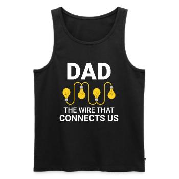 Electrician Dad Electrical Technician Engineer - Men's Premium Organic Tank Top - black - Front - Michal (187cm)