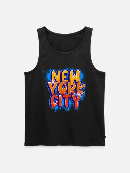 New York Graffiti - Men's Premium Organic Tank Top - black