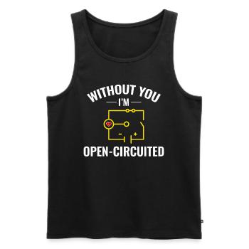 Elektriker Valentinstag Ohne dich bin ich offener Kreislauf - Männer Premium Bio Tank Top - Schwarz - Vorne - AI Model Male 178 light (178cm)
