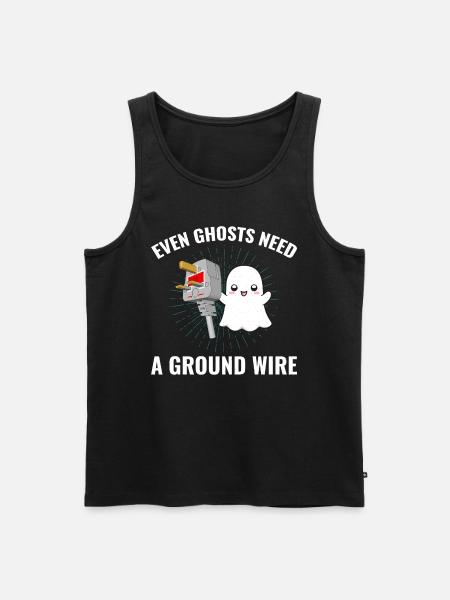 Elektriker Halloween Geist Erdungskabel Spaß - Männer Premium Bio Tank Top - Schwarz