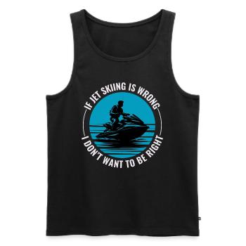 Jetski Wassersport Speed Abenteuer Ocean Ride - Männer Premium Bio Tank Top - Schwarz - Vorne - AI Model Male 178 light (178cm)