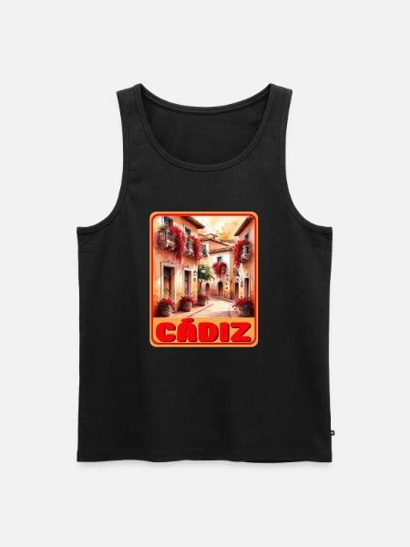 Cadiz Andalusien - Männer Premium Bio Tank Top - Schwarz