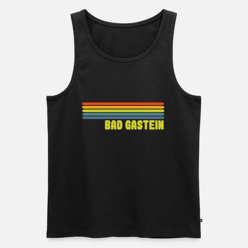 Bad Gastein - Männer Premium Bio Tank Top - Schwarz