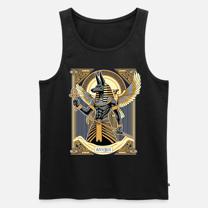ANUBIS Der Herr der Unterwelt - Männer Premium Bio Tank Top - Schwarz