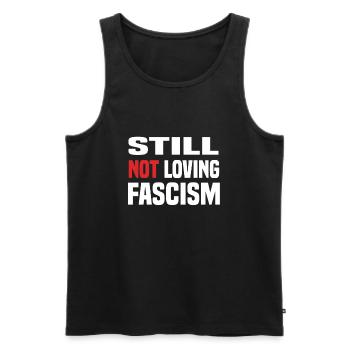 Je n’aime toujours pas le fascisme - Débardeur bio Premium Homme - noir - Devant - AI Model Male 178 light (178cm)