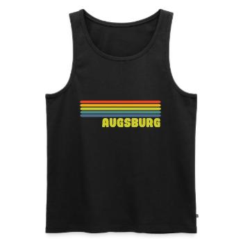 Augsburg - Männer Premium Bio Tank Top - Schwarz - Vorne - Michal (187cm)