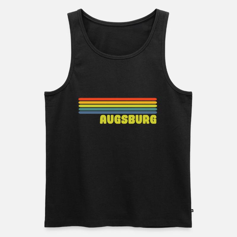 Augsburg - Männer Premium Bio Tank Top - Schwarz