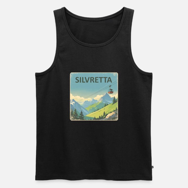 Silvretta - Männer Premium Bio Tank Top - Schwarz