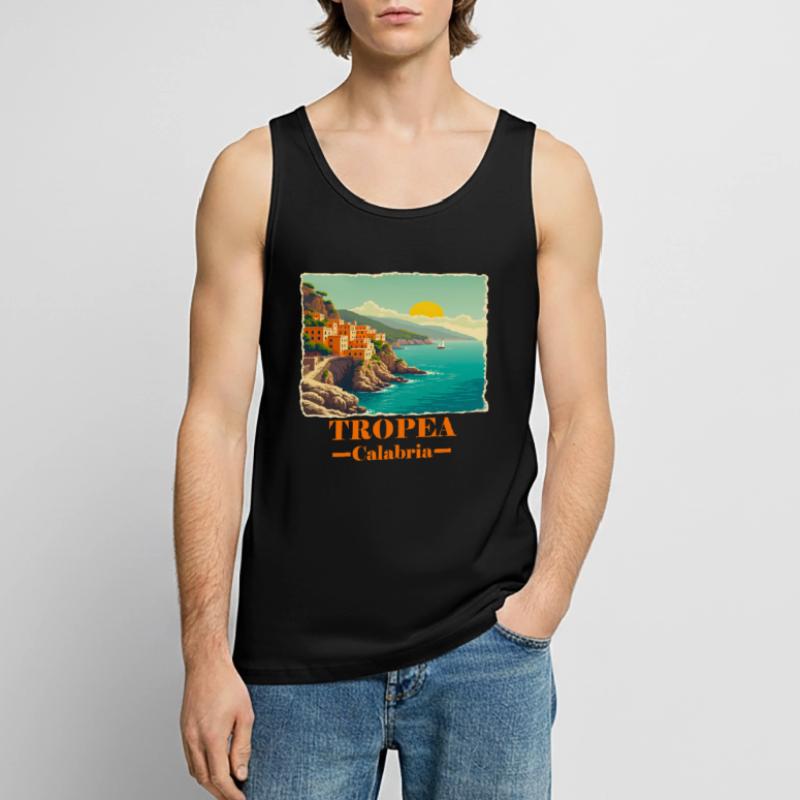 Tropea Kalabrien orange Männer Premium Bio Tank Top