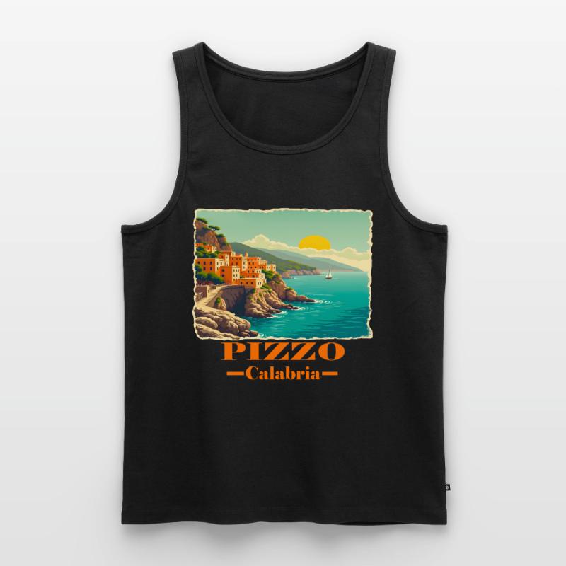 Pizzo Kalabrien orange Männer Premium Bio Tank Top