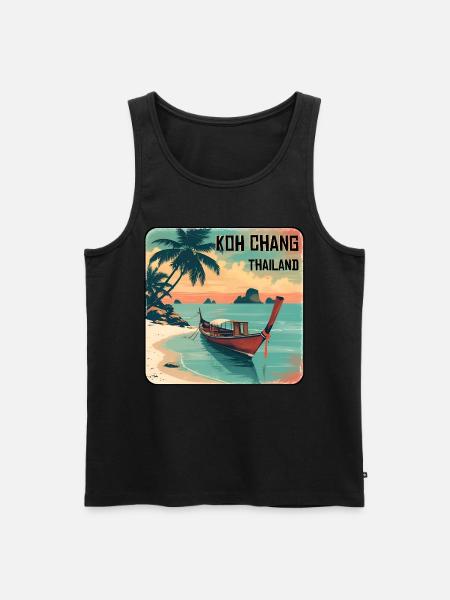 Koh Chang - Männer Premium Bio Tank Top - Schwarz