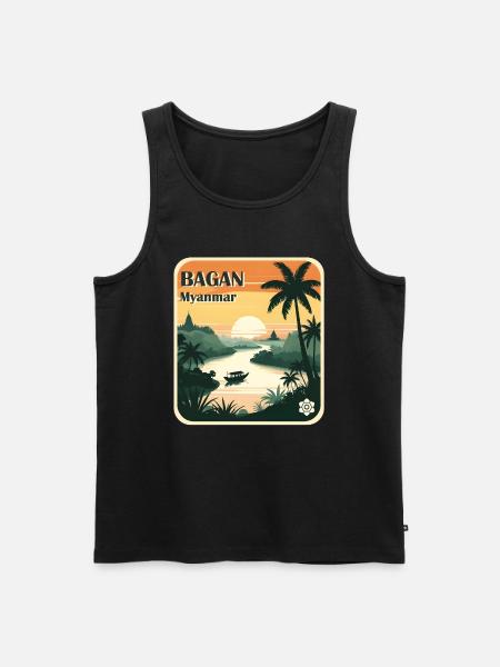 Bagan, Myanmar - Men's Premium Organic Tank Top - black