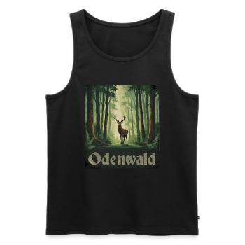 Odenwald - Männer Premium Bio Tank Top - Schwarz - Vorne - AI Model Male 178 light (178cm)
