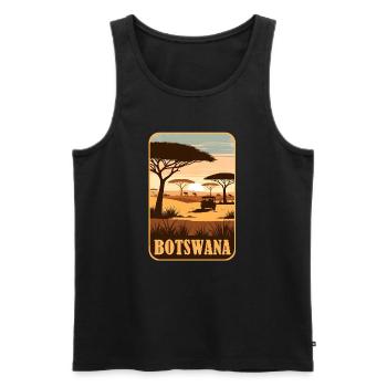 Botswana Afrique Safari - Débardeur bio Premium Homme - noir - Devant - Michal (187cm)