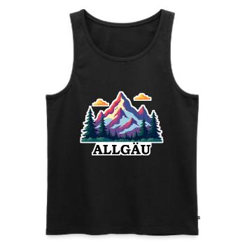 Allgäu coloré - Débardeur bio Premium Homme - noir - Devant - Michal (187cm)