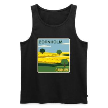 Bornholm Daenemark - Männer Premium Bio Tank Top - Schwarz - Vorne - AI Model Male 178 light (178cm)
