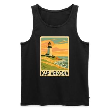 Kap Arkona - Männer Premium Bio Tank Top - Schwarz - Vorne - AI Model Male 178 light (178cm)