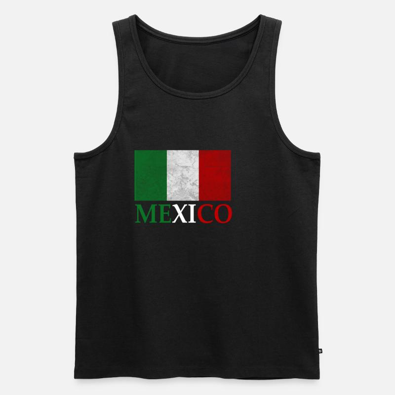 Mexico Flagge Spanien Geschenk - Männer Premium Bio Tank Top - Schwarz