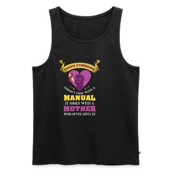 Down Syndrom Behinderung Trisomie 21 Kind Geschenk - Männer Premium Bio Tank Top - Schwarz - Vorne - AI Model Male 178 light (178cm)