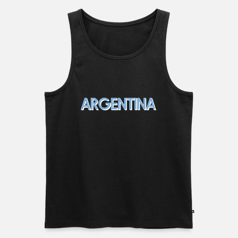 Argentinien - Männer Premium Bio Tank Top - Schwarz