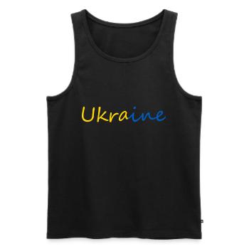 Ukraine - Männer Premium Bio Tank Top - Schwarz - Vorne - AI Model Male 178 light (178cm)