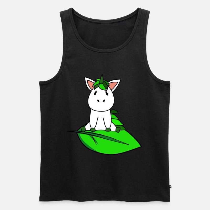 Bio Öko Einhorn - Männer Premium Bio Tank Top - Schwarz