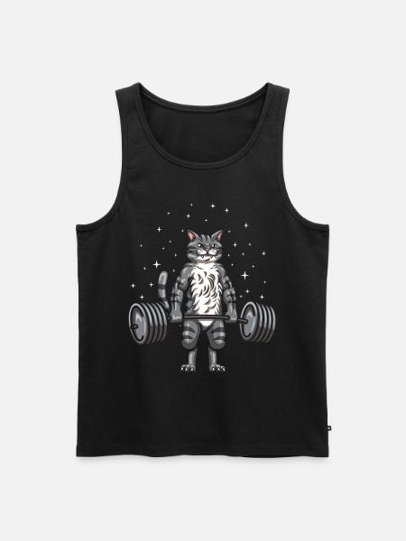 Powerlifter Strongman - Men's Premium Organic Tank Top - black
