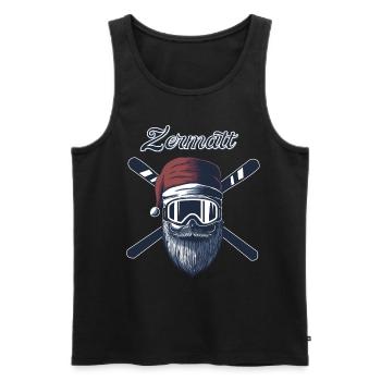 Zermatt Ski Sknowboard - Männer Premium Bio Tank Top - Schwarz - Vorne - Michal (187cm)