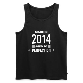Bis zur Perfektion gealtert 2014 - Männer Premium Bio Tank Top - Schwarz - Vorne - Michal (187cm)