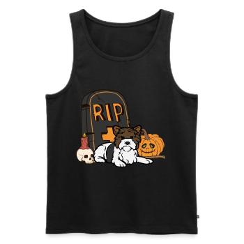 Cute Biewer Terrier Halloween Kawaii - Men's Premium Organic Tank Top - black - Front - AI Model Male 178 light (178cm)