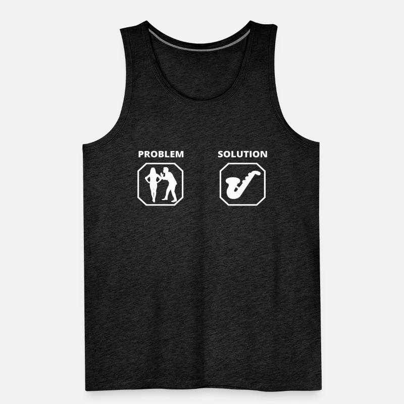 PROBLEM SOLUTION SAXOPHON Männer Premium Bio Tank Top