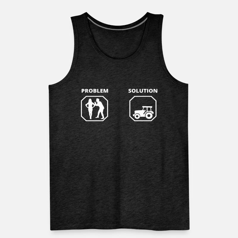PROBLEM TRACTOR SOLUTION Men's Premium Organic Tank Top