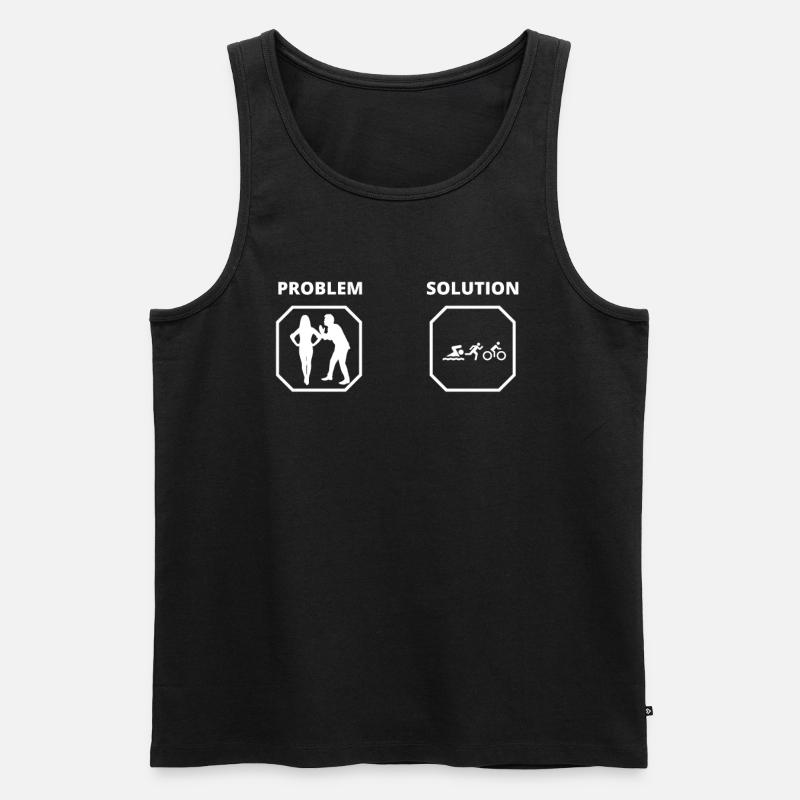 PROBLEM SOLUTION triathlon - Débardeur bio Premium Homme - noir