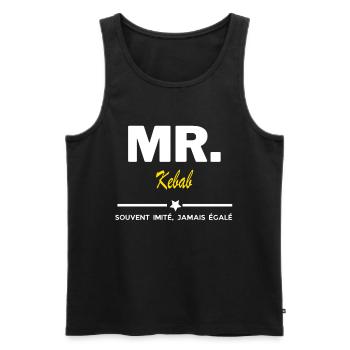 MR. souvent imité, jamais égalé Kebab - Débardeur bio Premium Homme - noir - Devant - Michal (187cm)