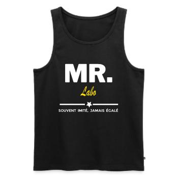 MR. souvent imité, jamais égalé Labo - Débardeur bio Premium Homme - noir - Devant - Michal (187cm)
