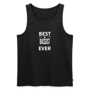 Best Ever BASSIST - Men's Premium Organic Tank Top - black - Front - Michal (187cm)