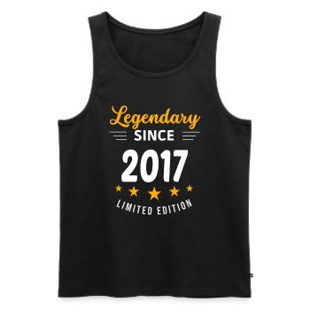 Legendary since 2017 - Men's Premium Organic Tank Top - black - Front - AI Model Male 178 light (178cm)