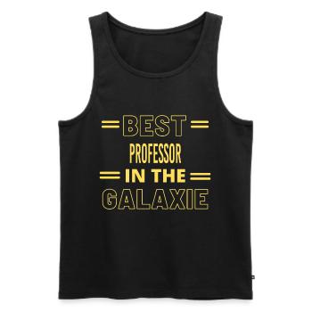Best Ever IN THE GALAXIE PROFESSOR - Men's Premium Organic Tank Top - black - Front - Michal (187cm)