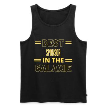 Bester IN THE GALAXIE SPONSOR ALLER ZEITEN - Männer Premium Bio Tank Top - Schwarz - Vorne - AI Model Male 178 light (178cm)