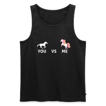 Du gegen mich HORSE UNICORN - Männer Premium Bio Tank Top - Schwarz - Vorne - AI Model Male 178 light (178cm)
