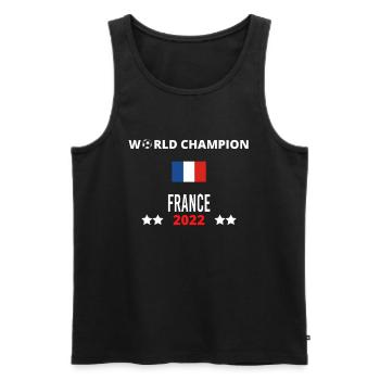 France World Champion 2022 - Men's Premium Organic Tank Top - black - Front - Michal (187cm)