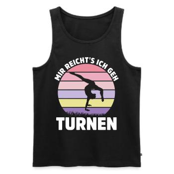 Turnen Akrobatik Cheerleading Turnerin Bodenturnen - Männer Premium Bio Tank Top - Schwarz - Vorne - Michal (187cm)