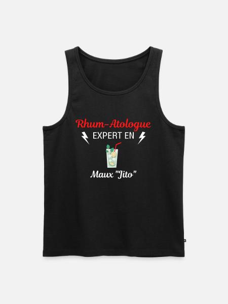 Rhum-Atologue - Débardeur bio Premium Homme - noir